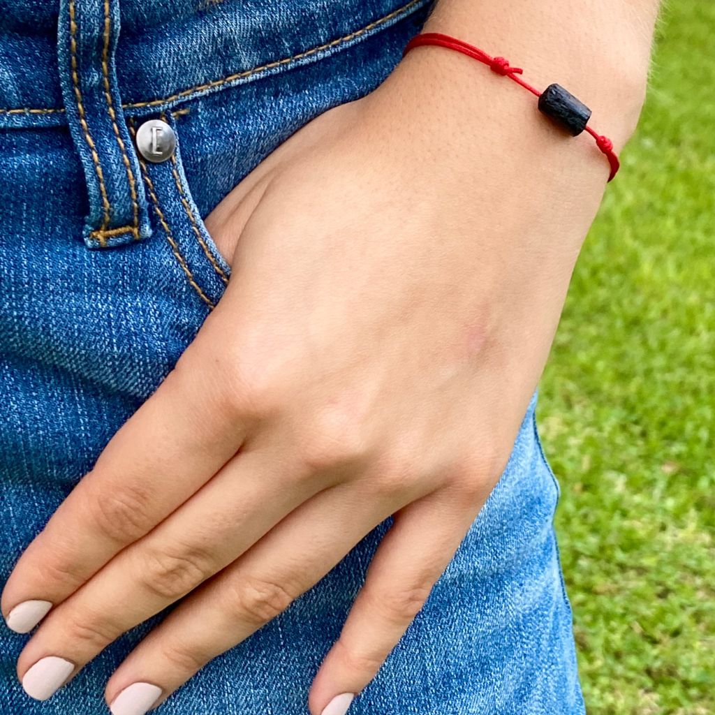 BLACK TOURMALINE PROTECTION BRACELET-Luck Strings