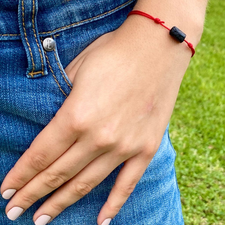 BLACK TOURMALINE PROTECTION BRACELET-Luck Strings
