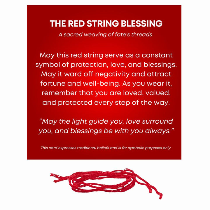 Red String Blessing Bracelet - Symbol of Protection, Love, and Blessings