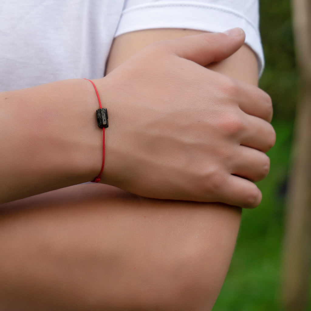 BLACK TOURMALINE PROTECTION BRACELET-Luck Strings
