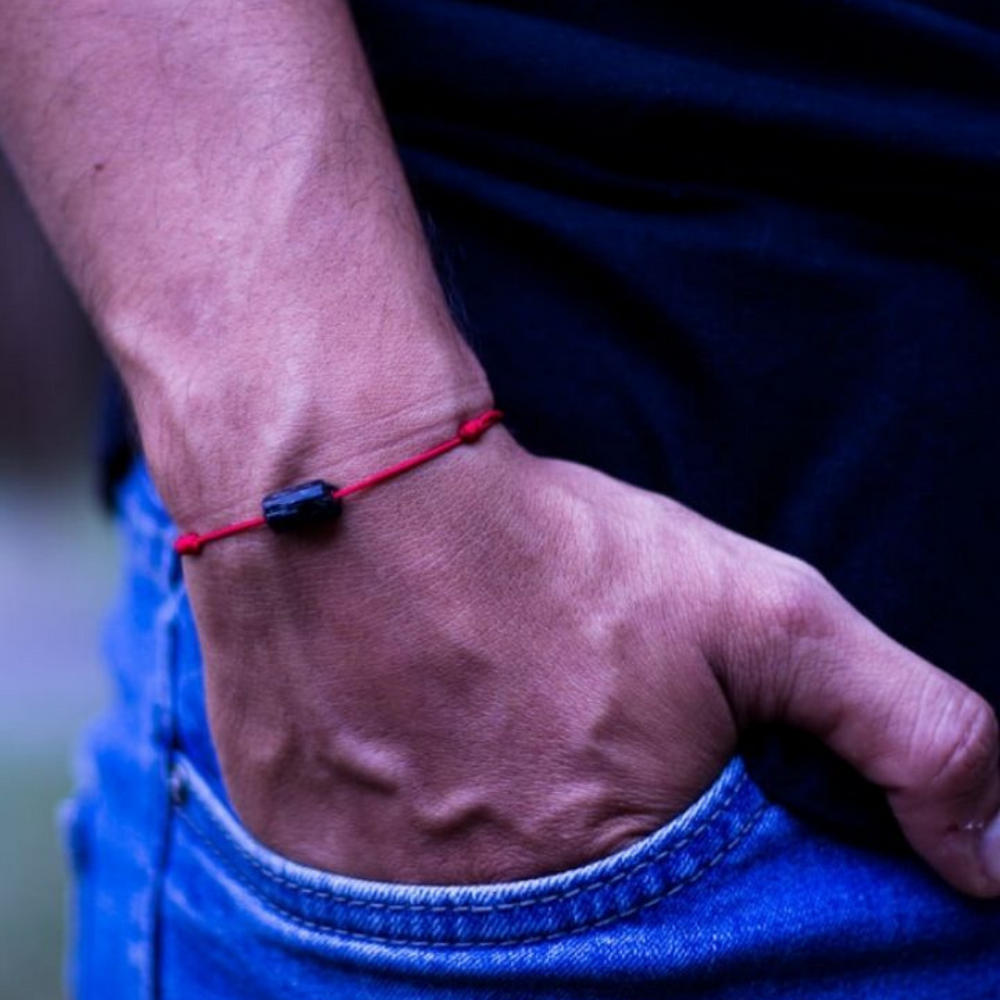 BLACK TOURMALINE PROTECTION BRACELET-Luck Strings