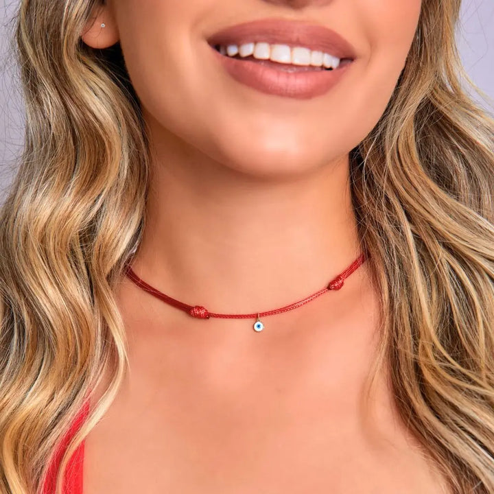 Adjustable 14K gold filled evil eye choker - Luck Strings