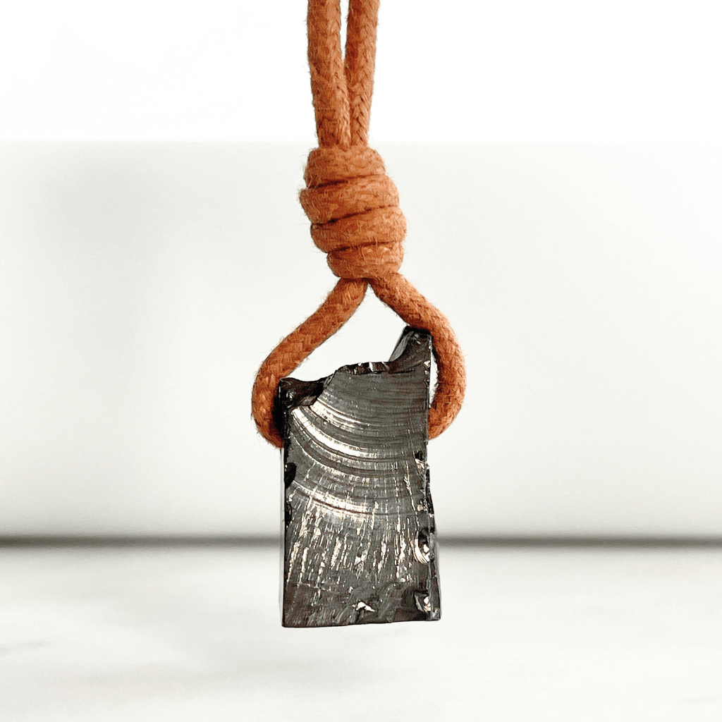 Elite Shungite OOAK Gemstone Pendant Necklace - A symbol of purification and protection by Luck Strings.