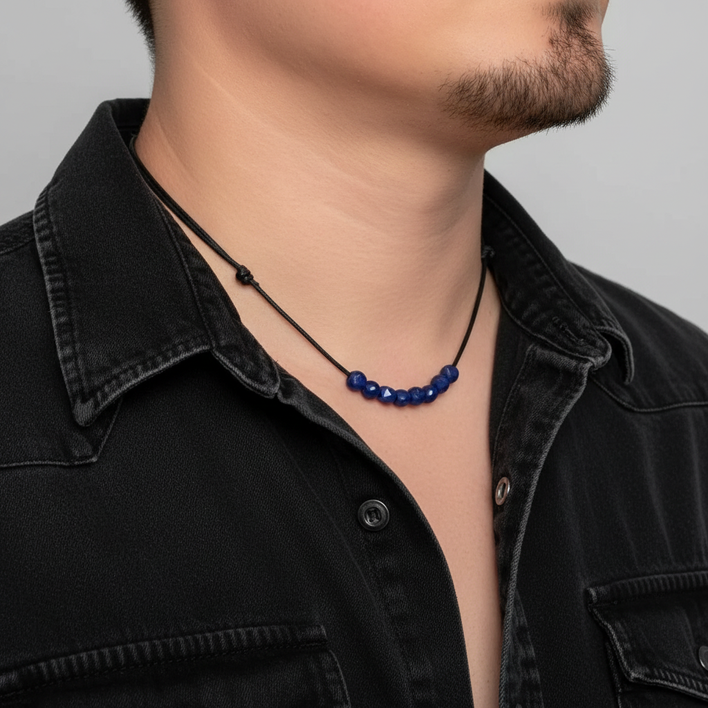 African Recycled Sea Glass Adjustable Choker | Boho Necklace