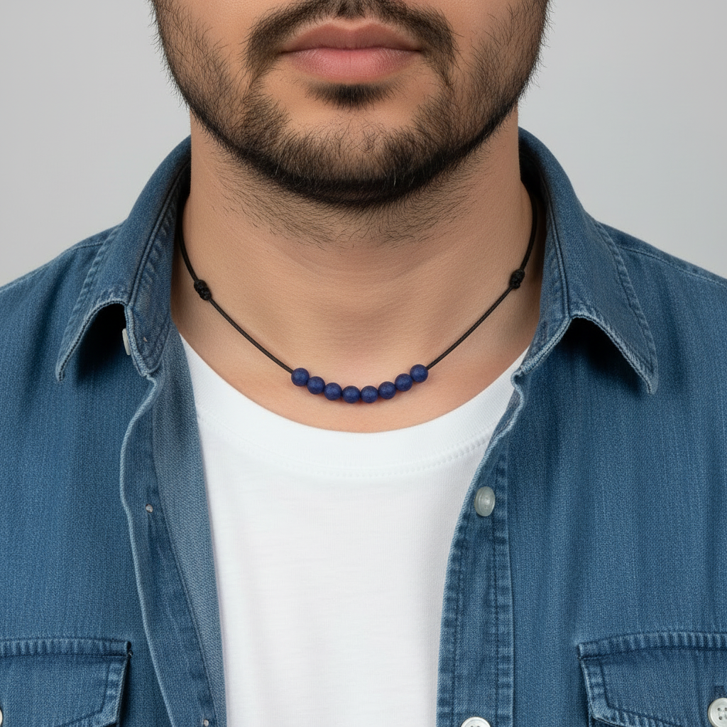 African Recycled Sea Glass Adjustable Choker | Boho Necklace