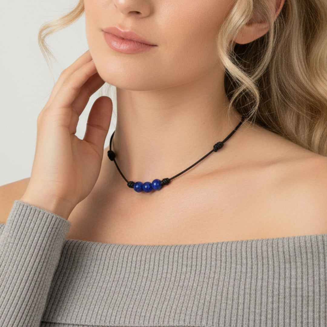 Lapis Lazuli Beaded Choker