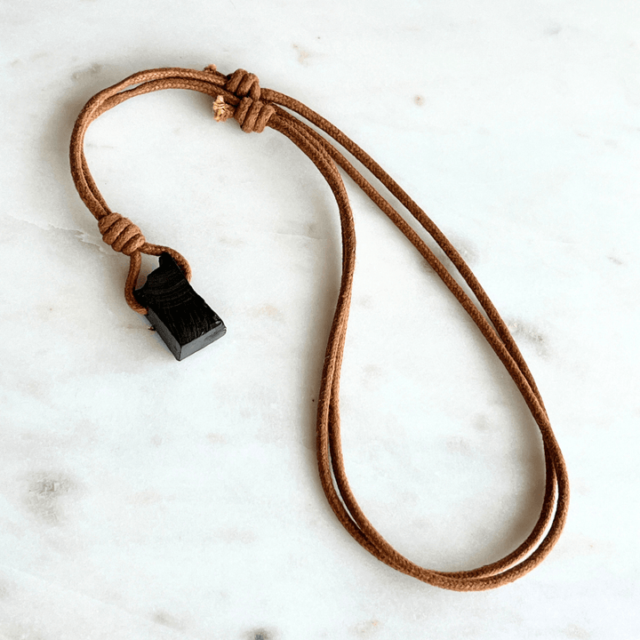 Elite Shungite OOAK Gemstone Pendant Necklace - A symbol of purification and protection by Luck Strings.