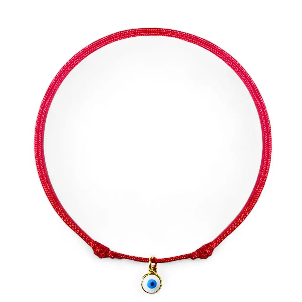 14K Gold Vermeil Evil Eye Bracelet with Red String by Luck Strings