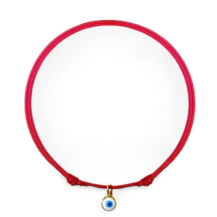 14K Gold Vermeil Evil Eye Bracelet with Red String by Luck Strings