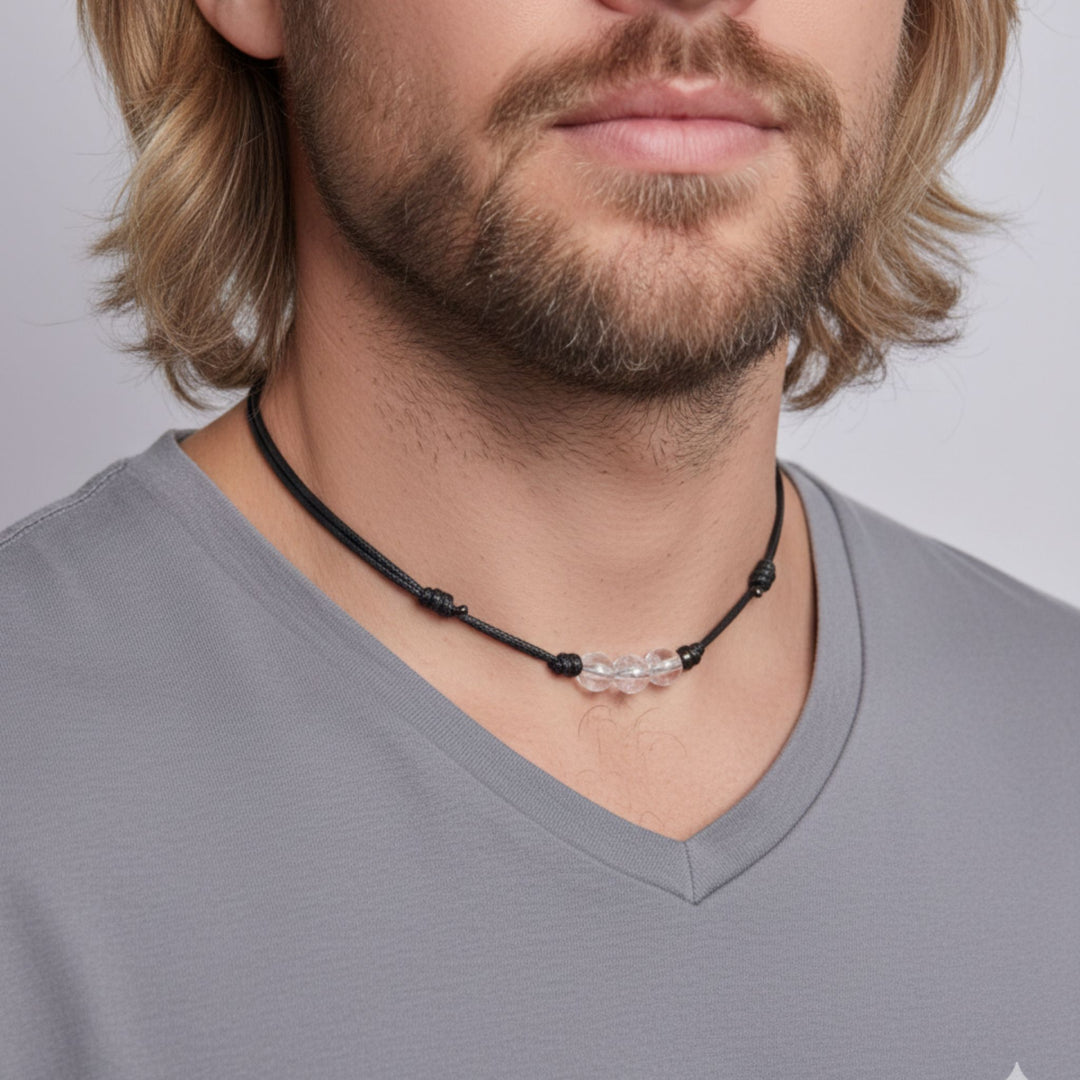 Clear Quartz Beaded Choker