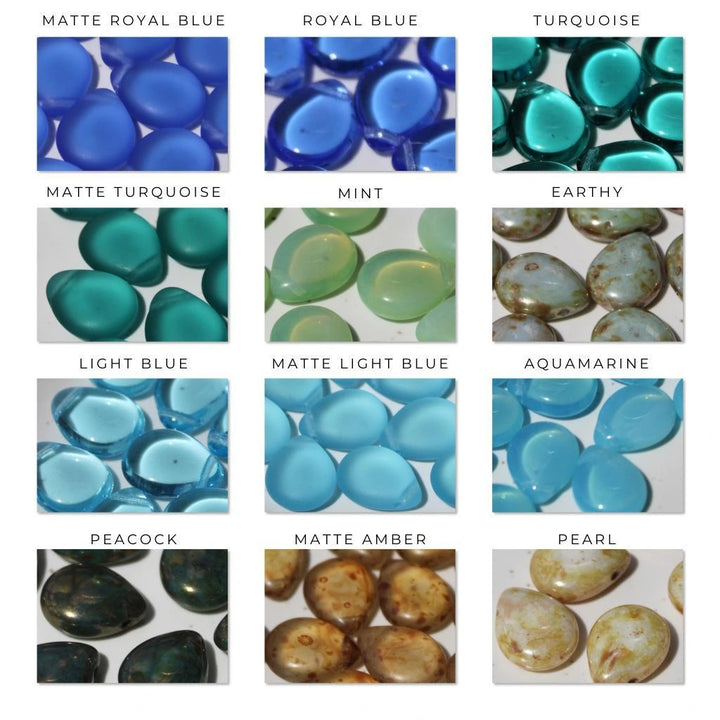 Czech Glass Teardrop Choker Necklace