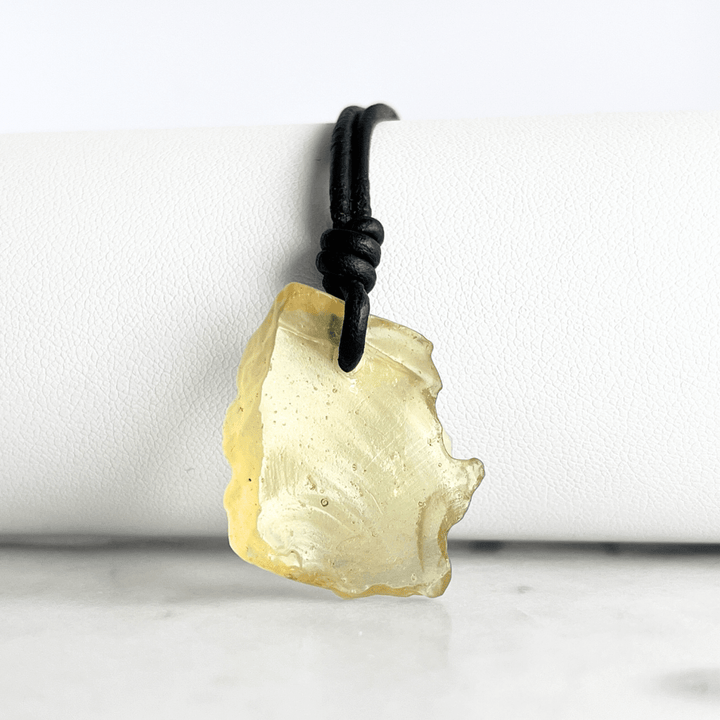 Libyan Desert Glass OOAK Gemstone Pendant - Sahara Mystique by Luck Strings.