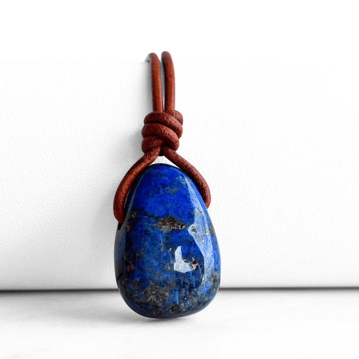 Lapis Lazuli Drop Pendant - Regal Elegance by Luck Strings.