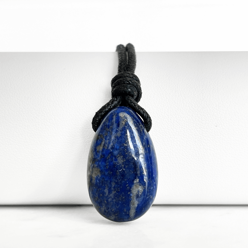 Lapis Lazuli Drop Gemstone Necklace - Celestial Beauty by Luck Strings.