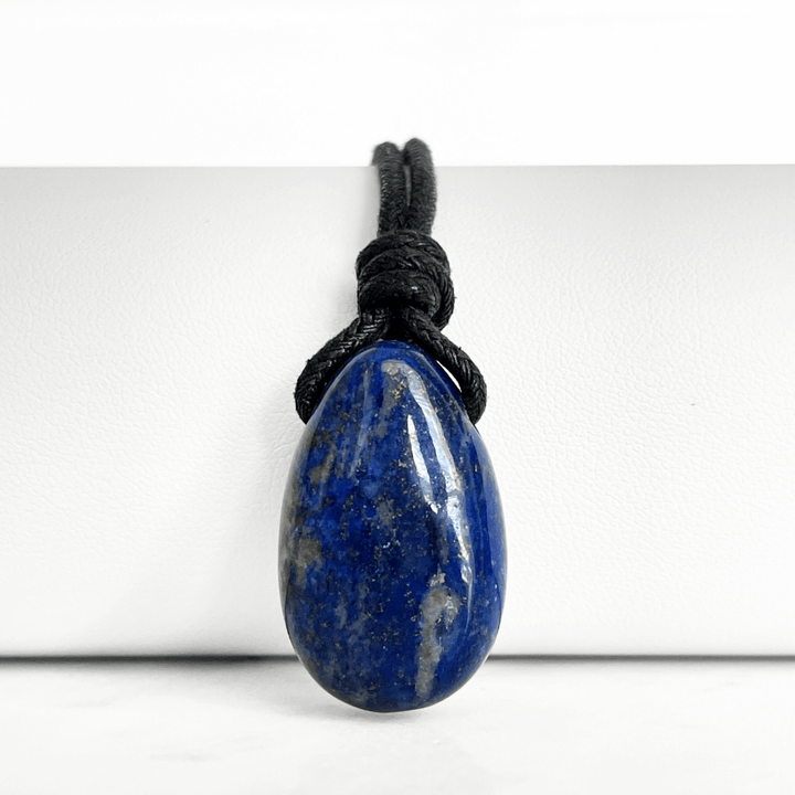 Lapis Lazuli Drop Gemstone Necklace - Celestial Beauty by Luck Strings.