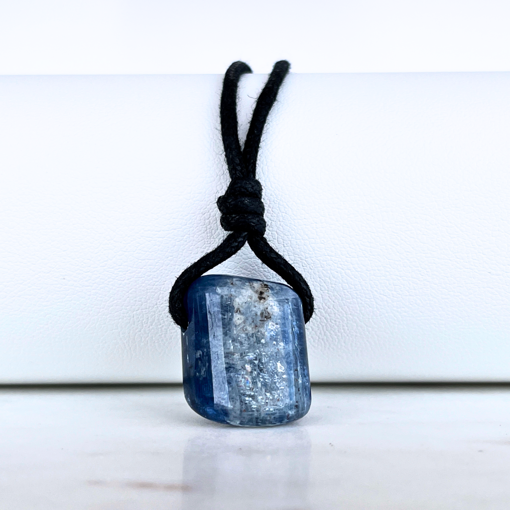 A one-of-a-kind Natural Kyanite pendant showcasing its unique beauty and elegance.