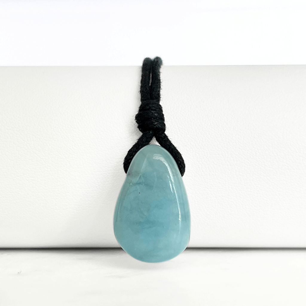 Crystal Clarity Aquamarine Teardrop Pendant