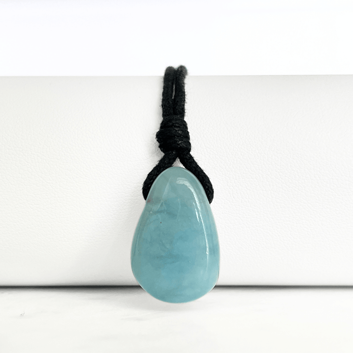 Crystal Clarity Aquamarine Teardrop Pendant