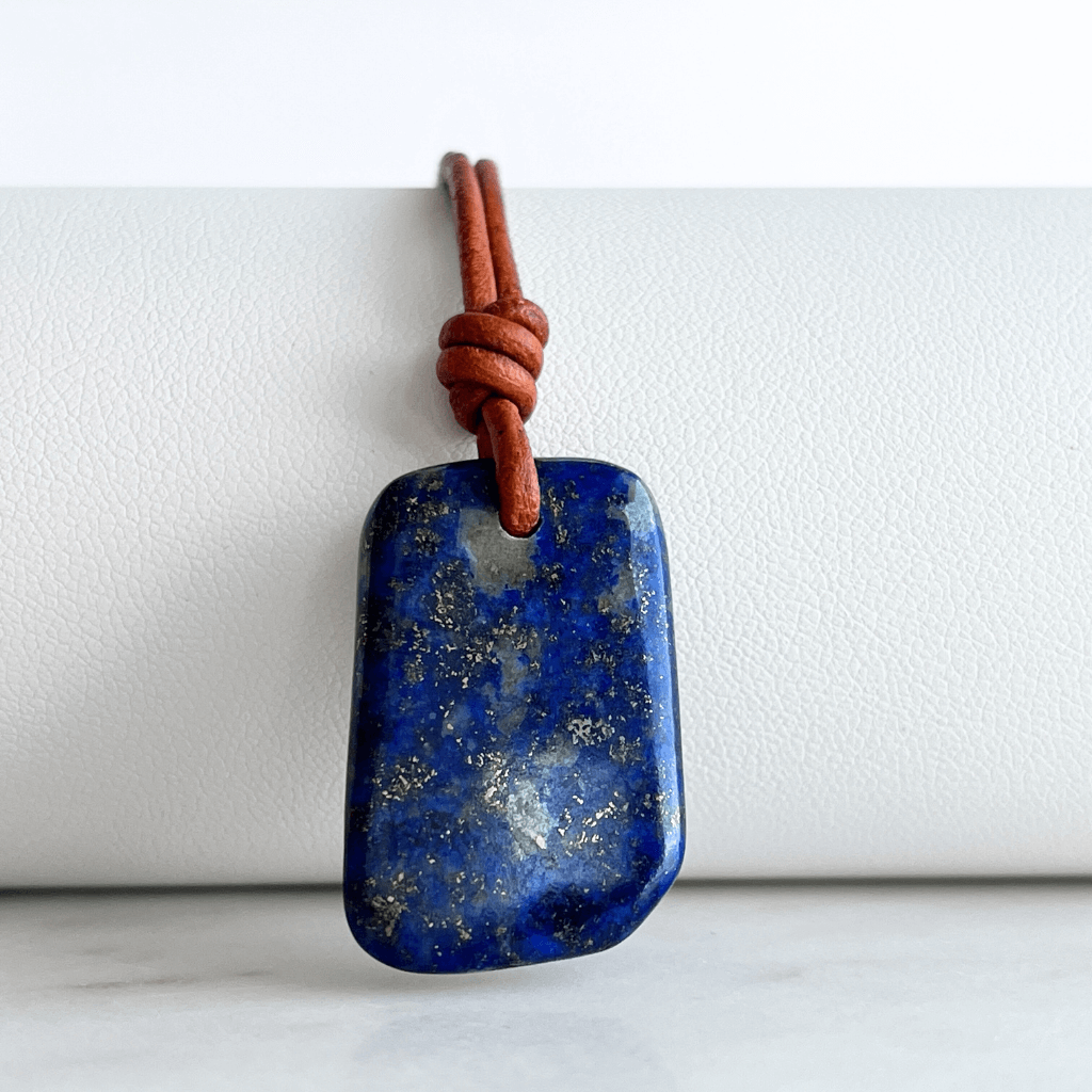 Lapis Lazuli OOAK Gemstone Pendant - Spiritual Insight by Luck Strings.