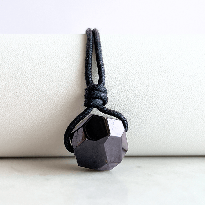 Garnet Geometrical Hexagon Pendant - A symbol of love, strength, and elegance by Luck Strings.