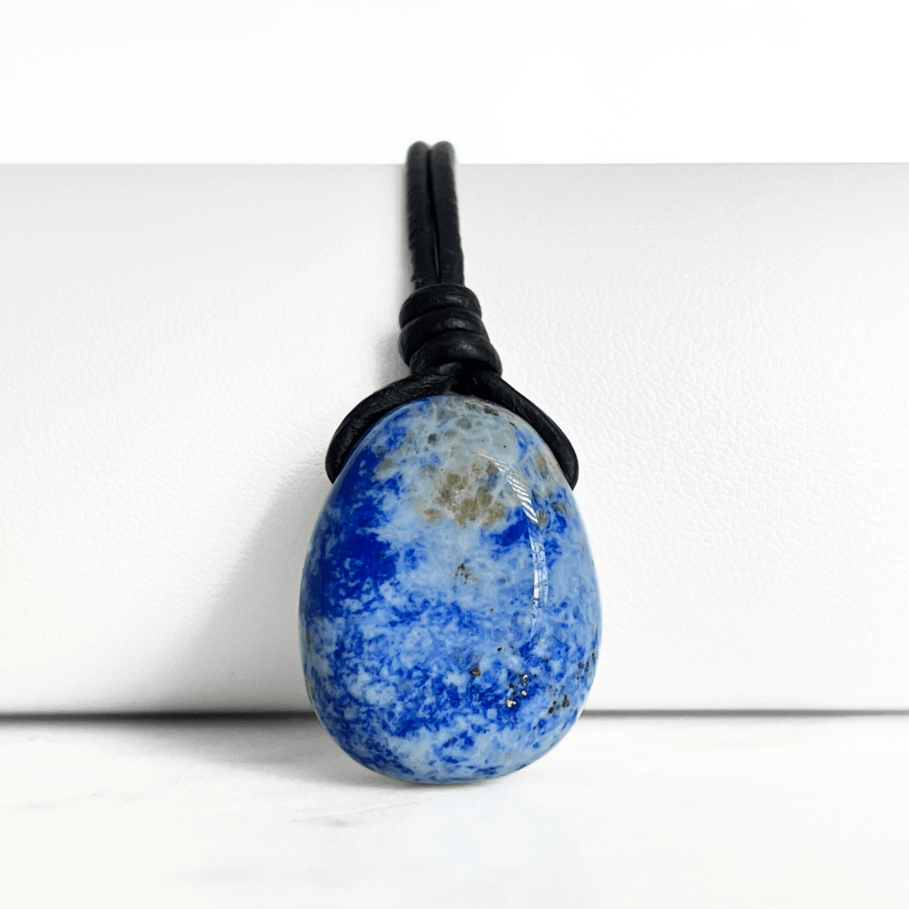 Blue Lapis Lazuli OOAK Gemstone Pendant - Night Sky Serenity by Luck Strings.