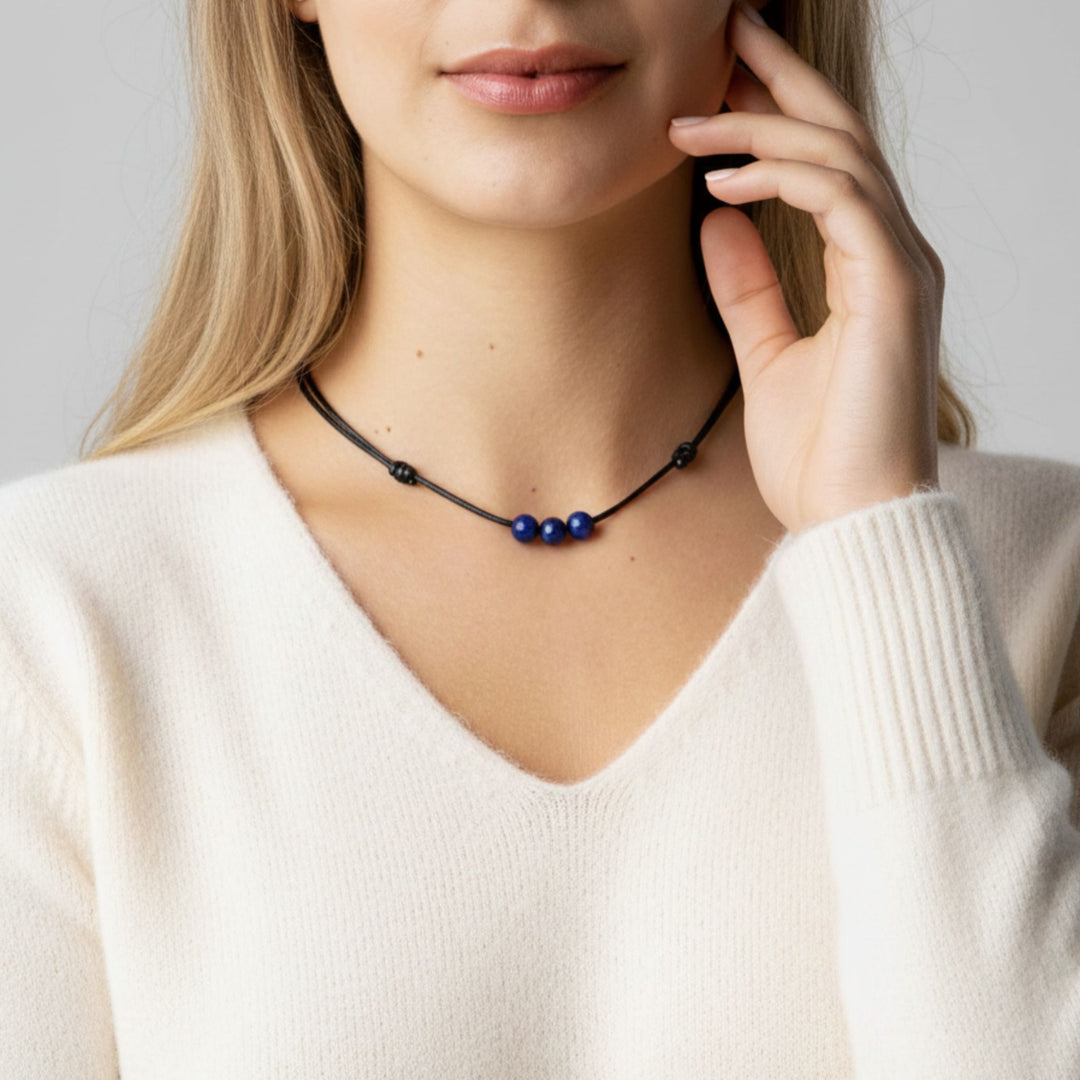 Lapis Lazuli Beaded Choker