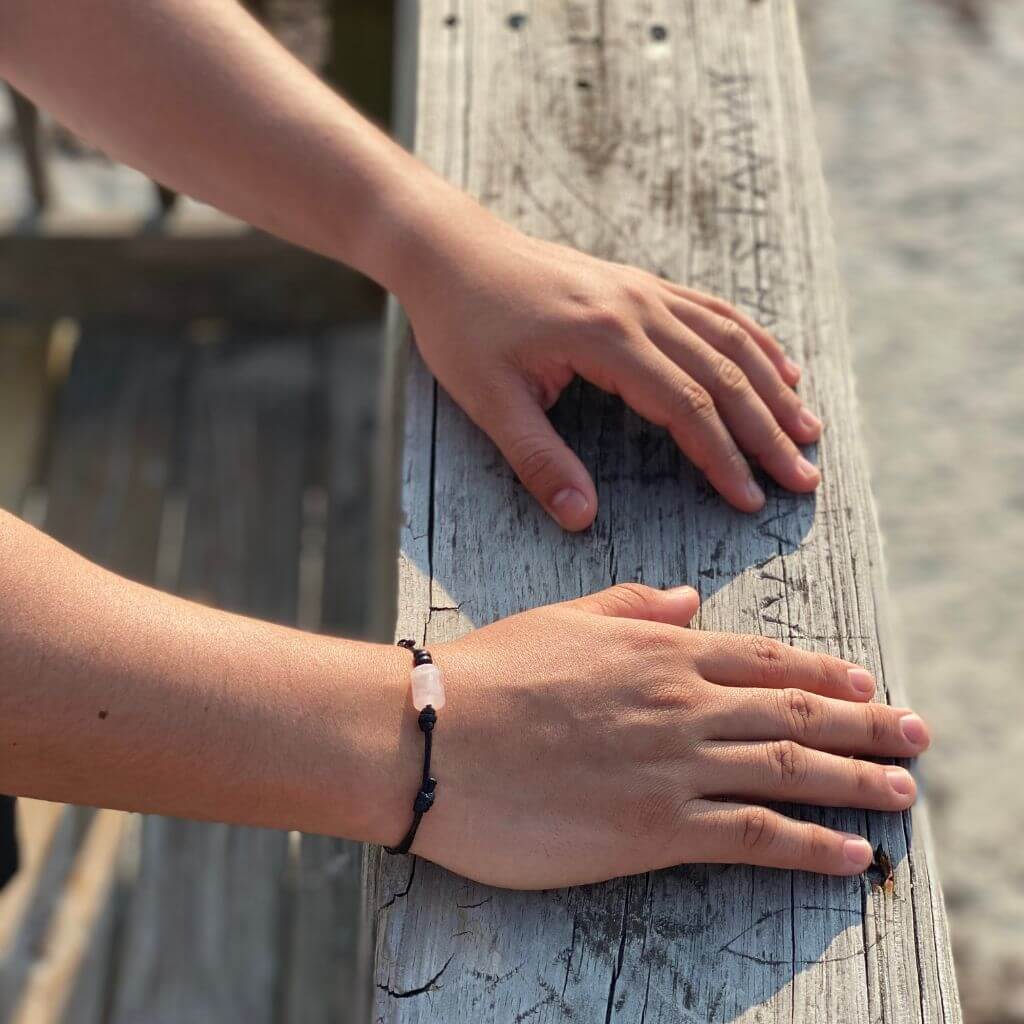 UNISEX ROSE QUARTZ BRACELET-Luck Strings