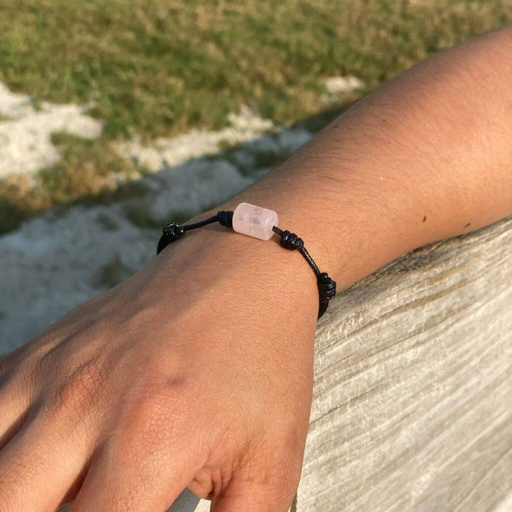 UNISEX ROSE QUARTZ BRACELET-Luck Strings