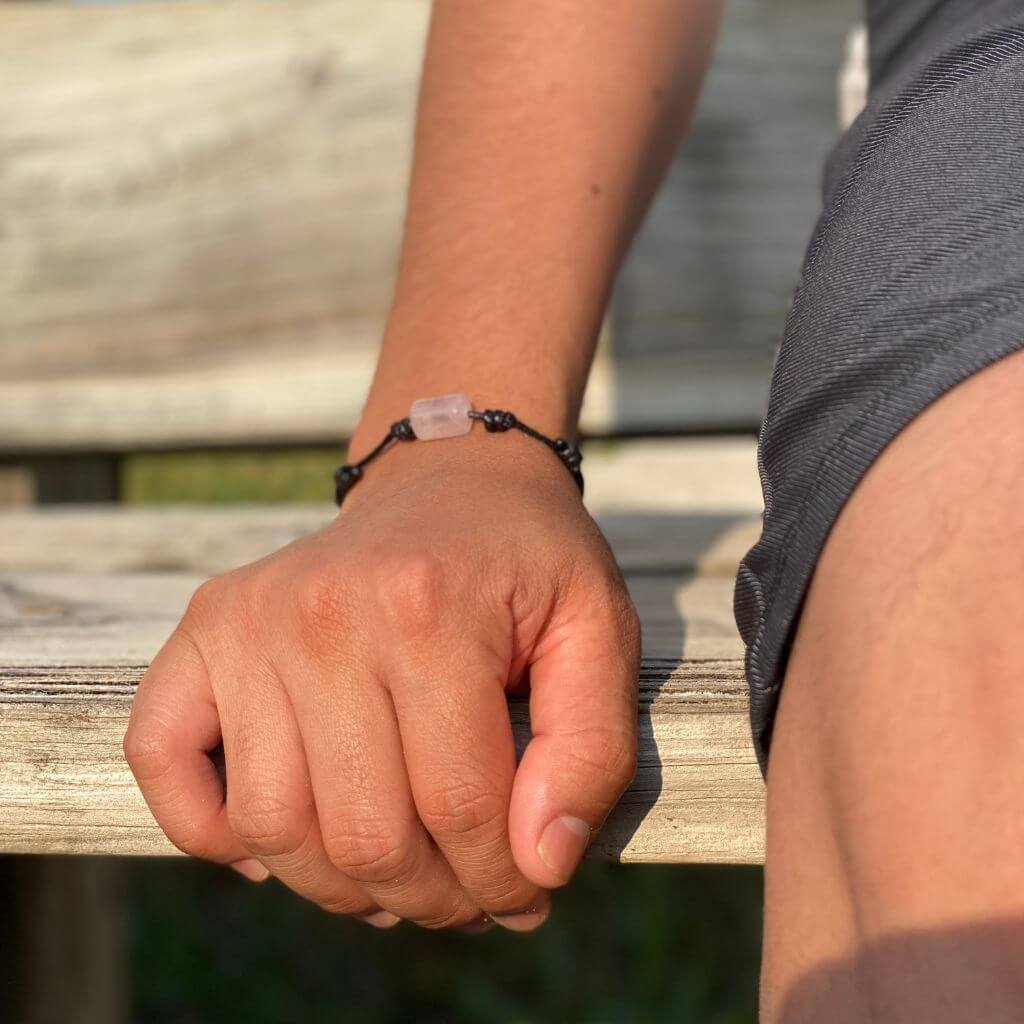 UNISEX ROSE QUARTZ BRACELET-Luck Strings