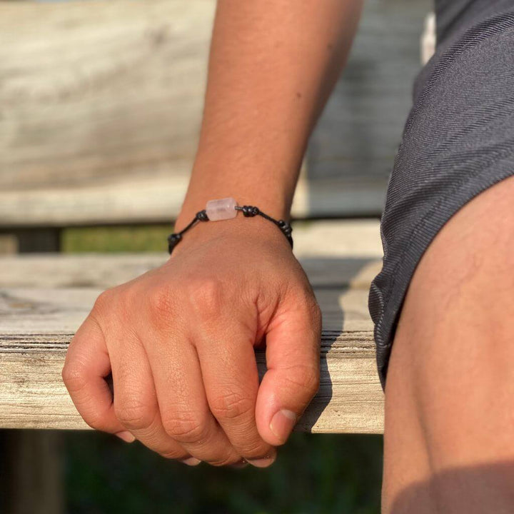 UNISEX ROSE QUARTZ BRACELET-Luck Strings