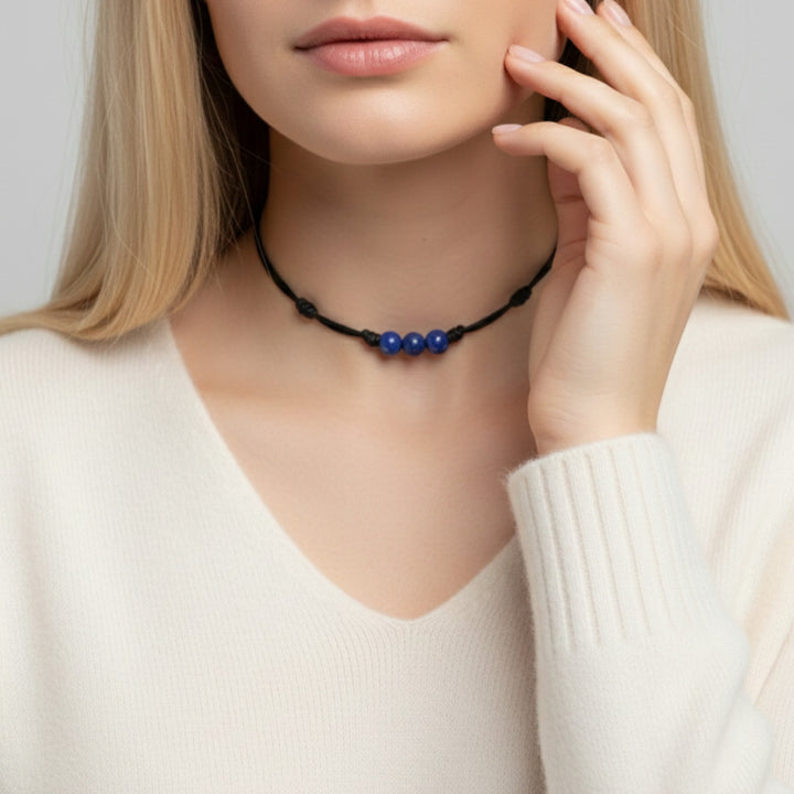 Lapis Lazuli Beaded Choker