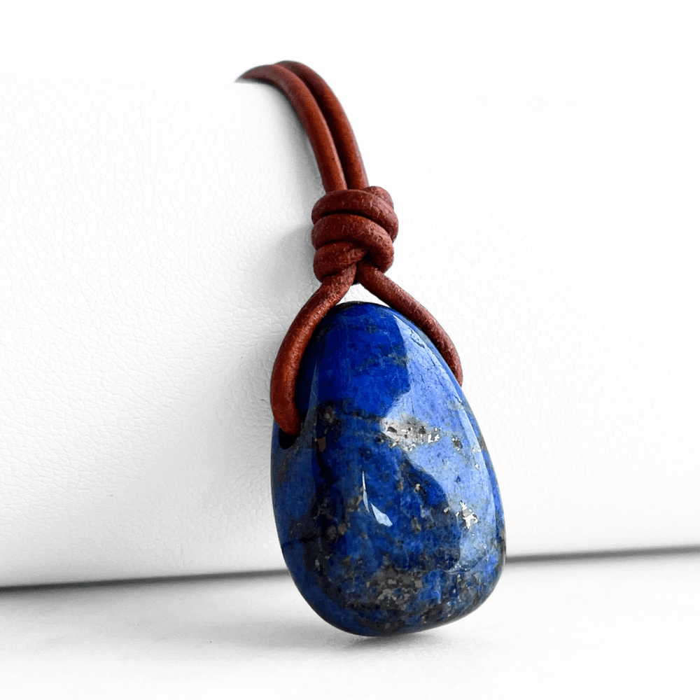 Lapis Lazuli Drop Pendant - Regal Elegance by Luck Strings.