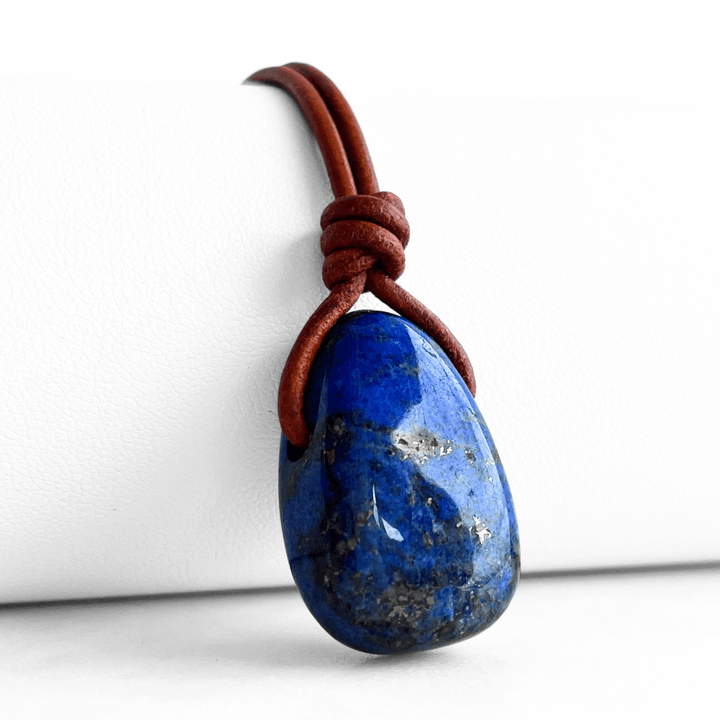 Lapis Lazuli Drop Pendant - Regal Elegance by Luck Strings.