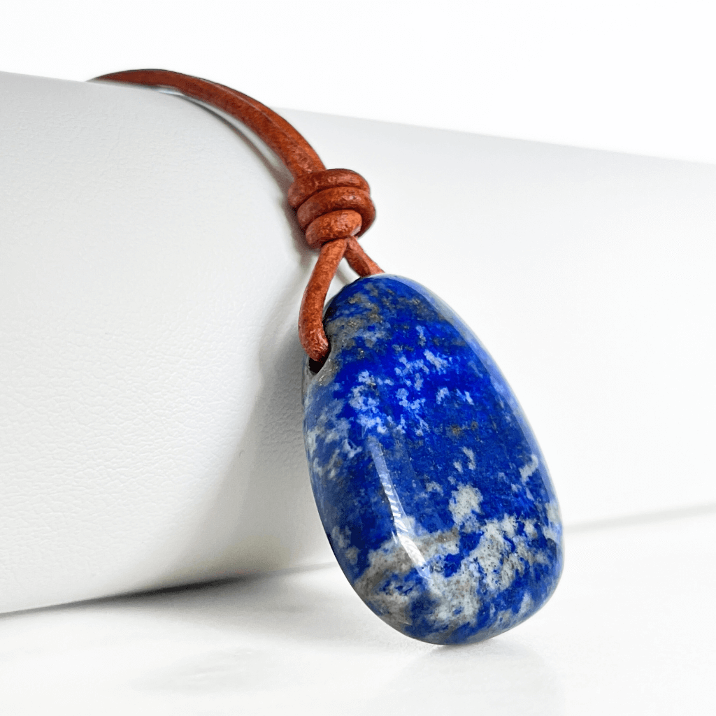Blue Lapis Lazuli OOAK Gemstone Pendant - Midnight Beauty by Luck Strings.