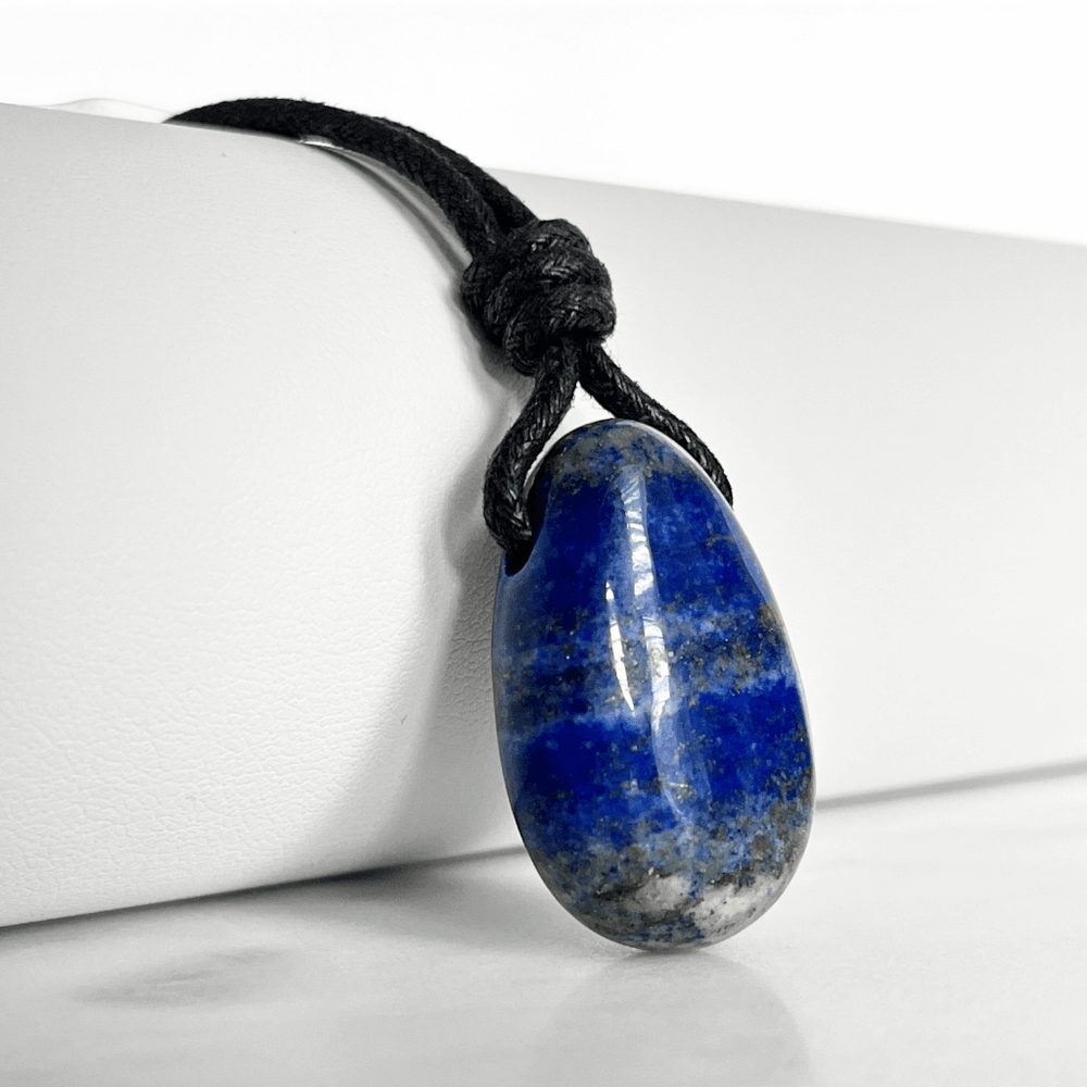 Blue Lapis Lazuli OOAK Gemstone Pendant - Cosmic Splendor by Luck Strings.