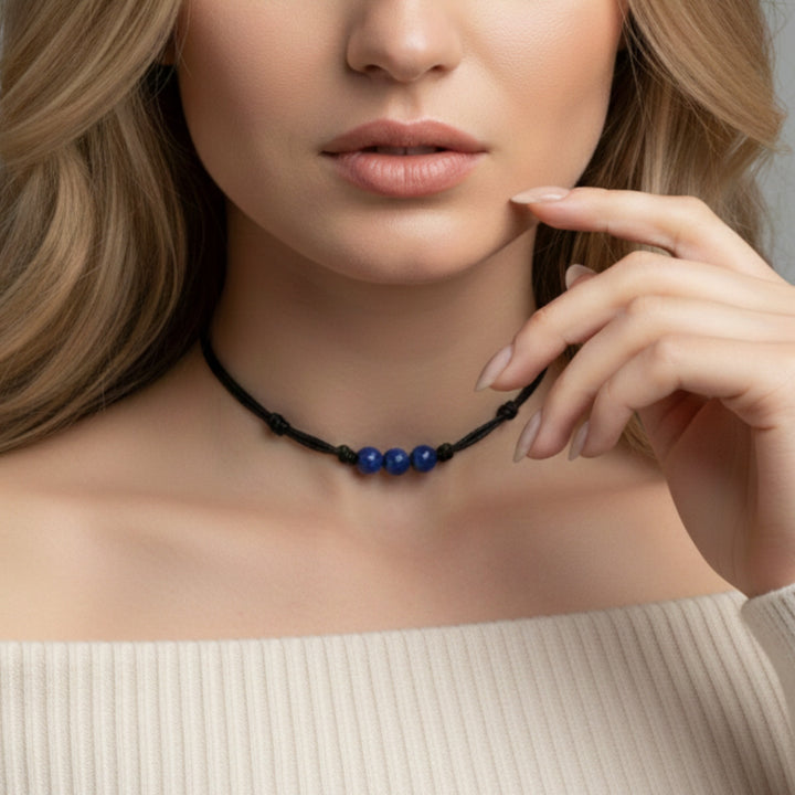 Lapis Lazuli Beaded Choker