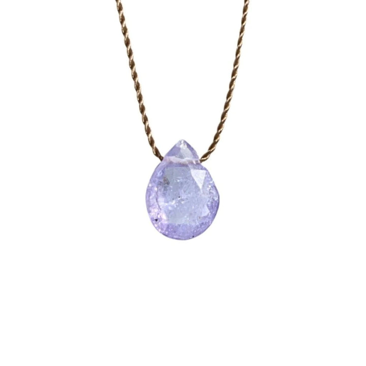 Tanzanite Silk Cord Necklace