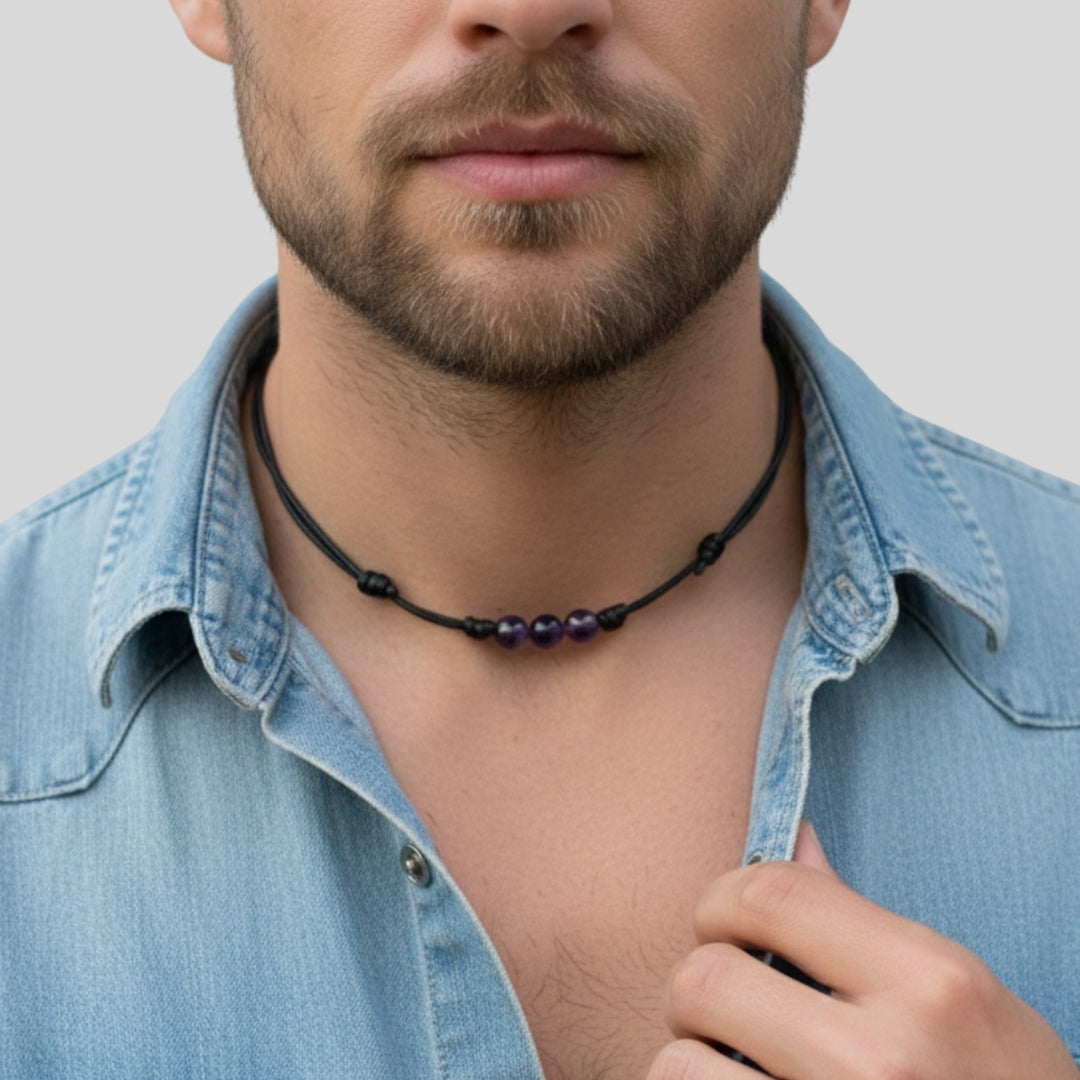 Amethyst Beaded Choker