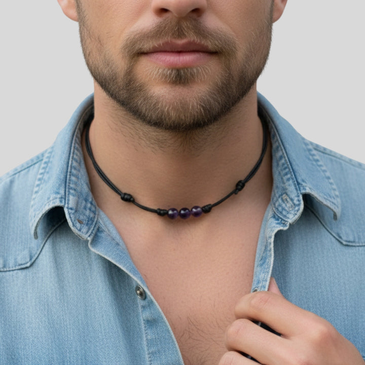 Amethyst Beaded Choker