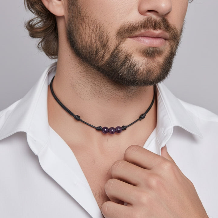 Amethyst Beaded Choker