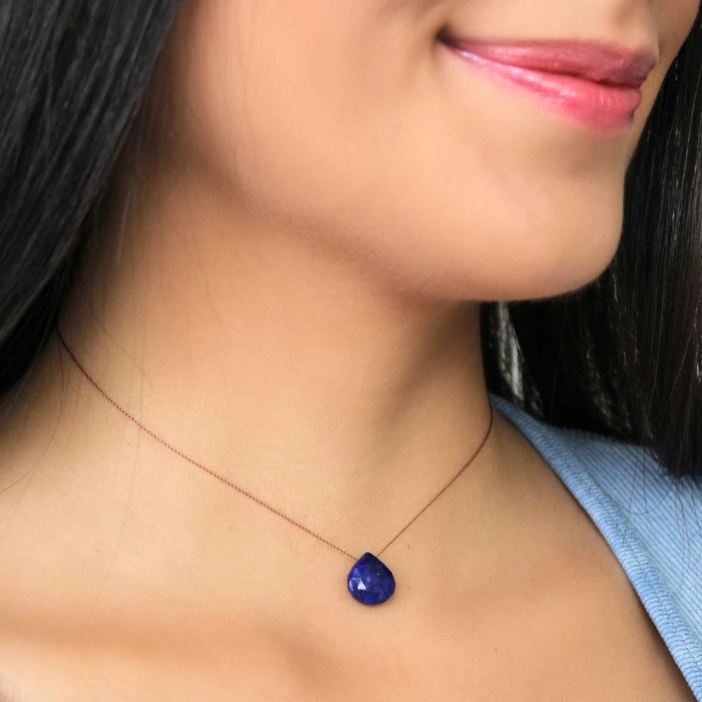 Lapis Lazuli Silk Cord Necklace