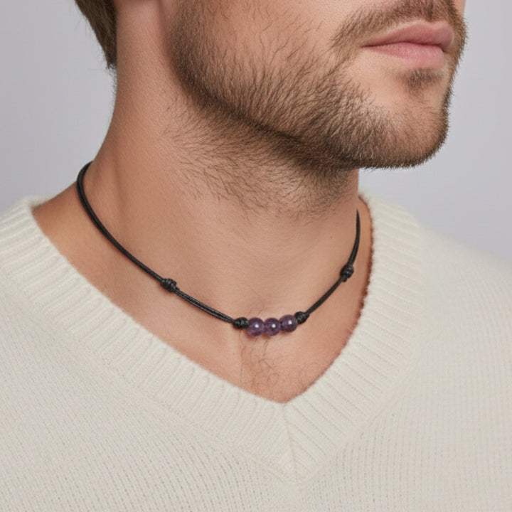Amethyst Beaded Choker
