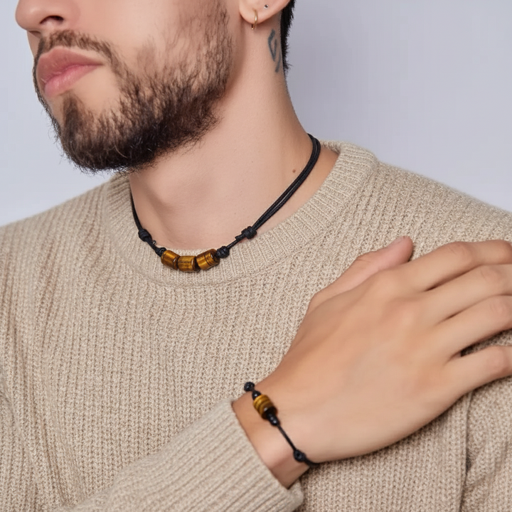 Boho Gemstone Choker Necklace - Adjustable and Stylish