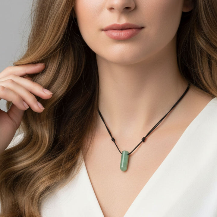 Green Aventurine Bullet Necklace