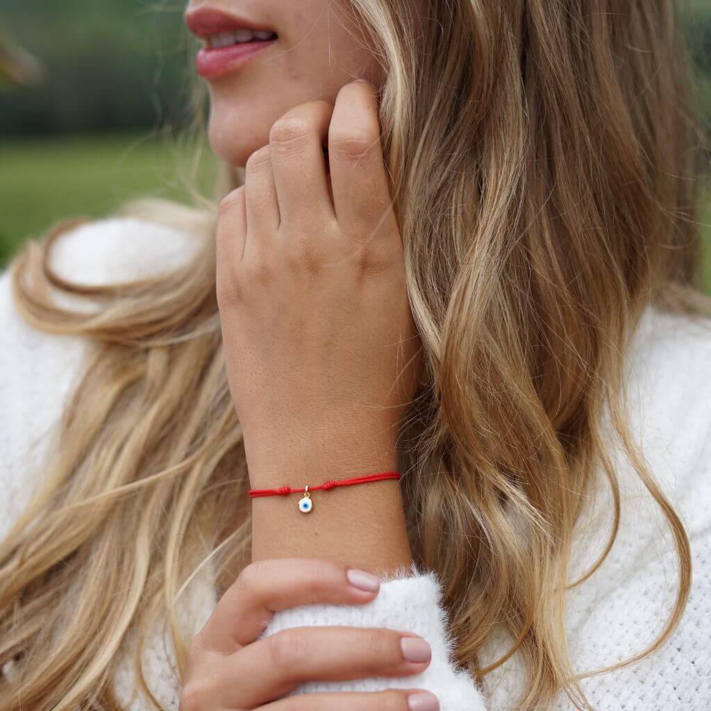 GOLD LUCKY EYE BRACELET-Luck Strings