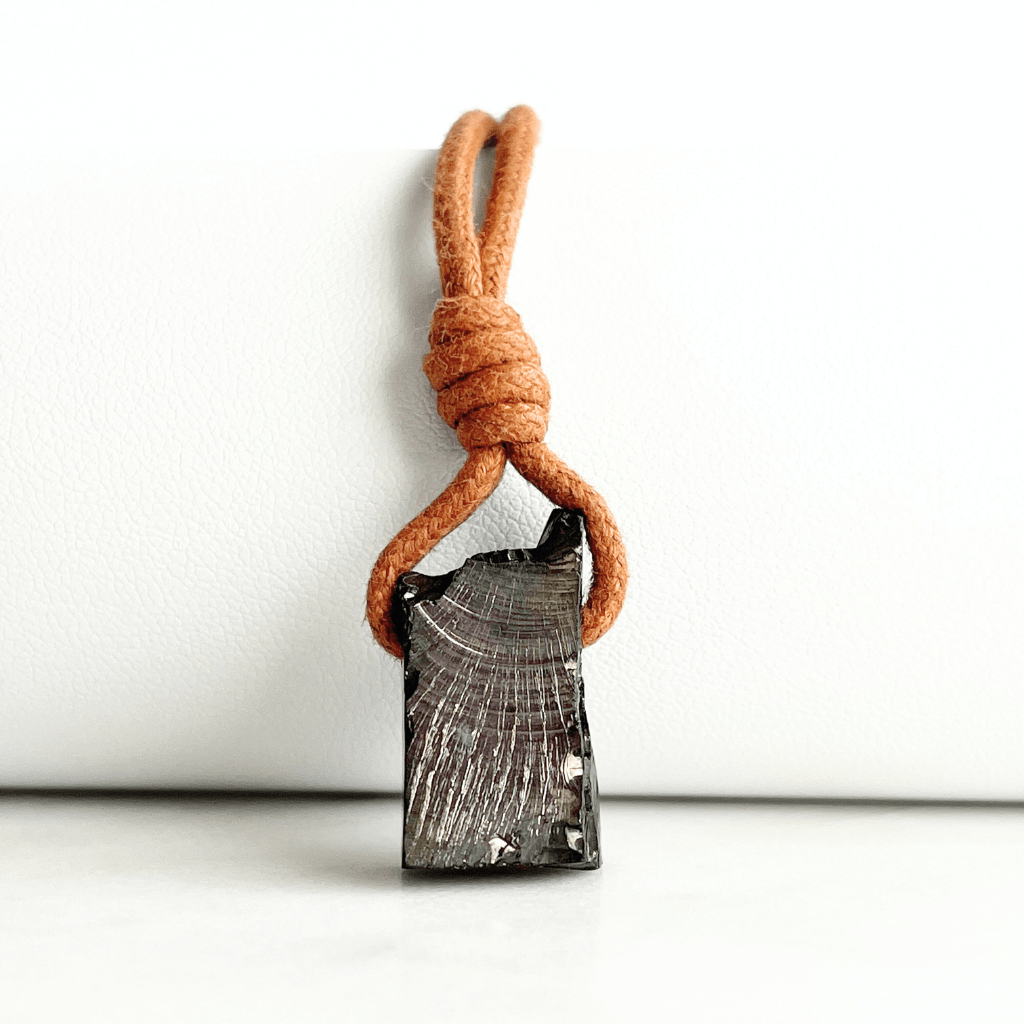 Elite Shungite OOAK Gemstone Pendant Necklace - A symbol of purification and protection by Luck Strings.