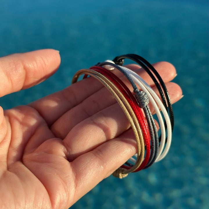 Wax Nylon Cord Bracelet Set - Perfect for Beach Vibes - Luck Strings