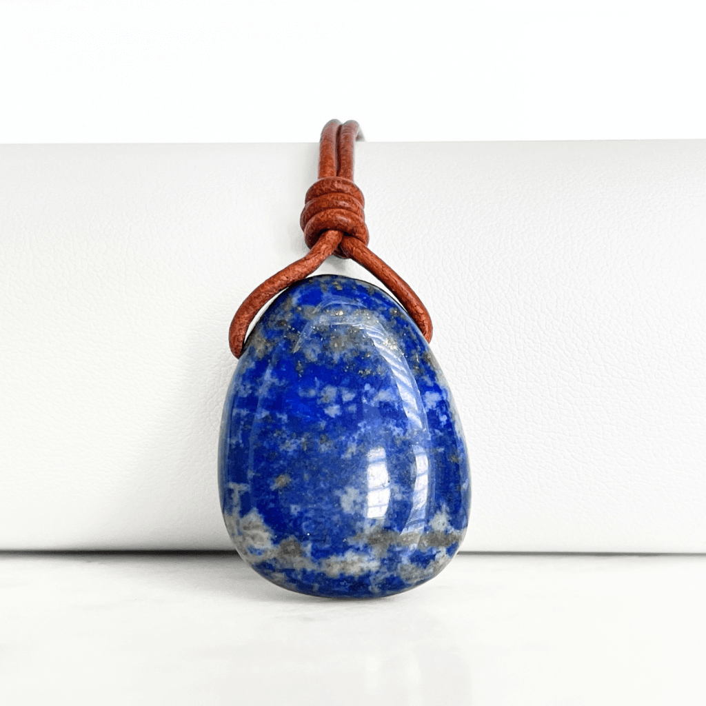 Blue Lapis Lazuli OOAK Gemstone Pendant - Midnight Beauty by Luck Strings.