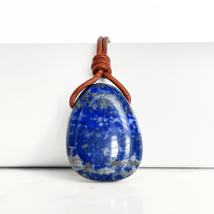 Blue Lapis Lazuli OOAK Gemstone Pendant - Midnight Beauty by Luck Strings.