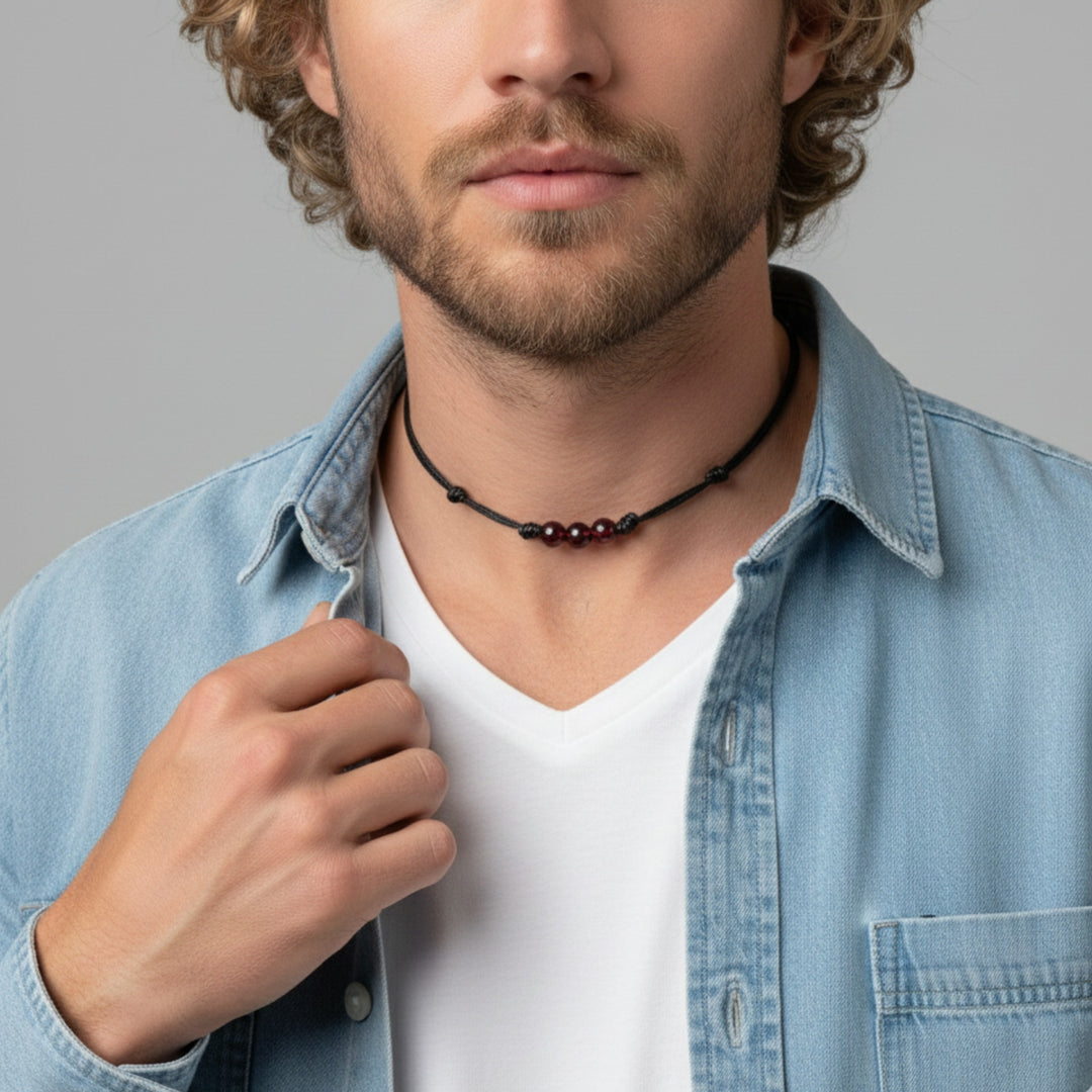 Garnet Beaded Choker